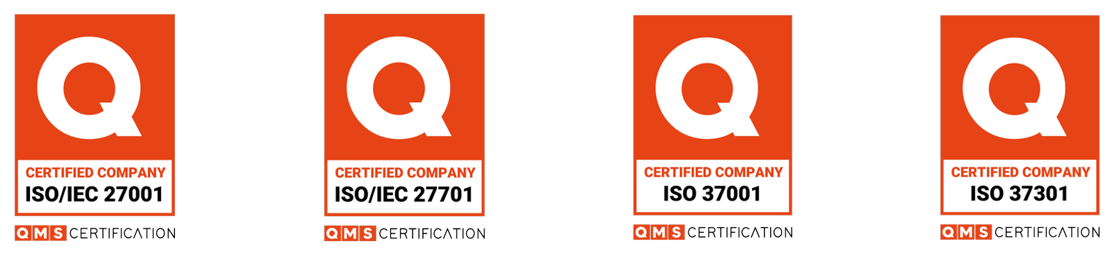 Certificações ISO/IEC 27001, ISO/IEC 27701, ISO 37001 e ISO 37301